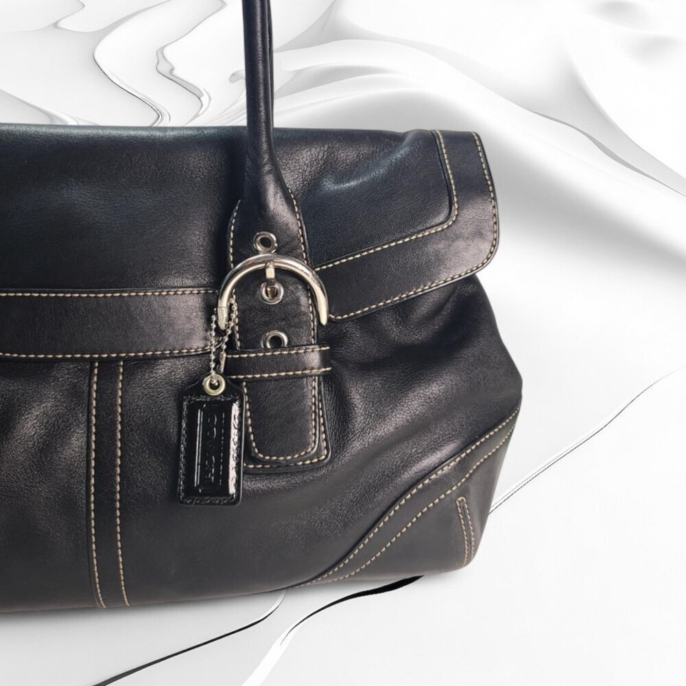 Coach Vintage Soho Flap Satchel black - Picture 7 of 11